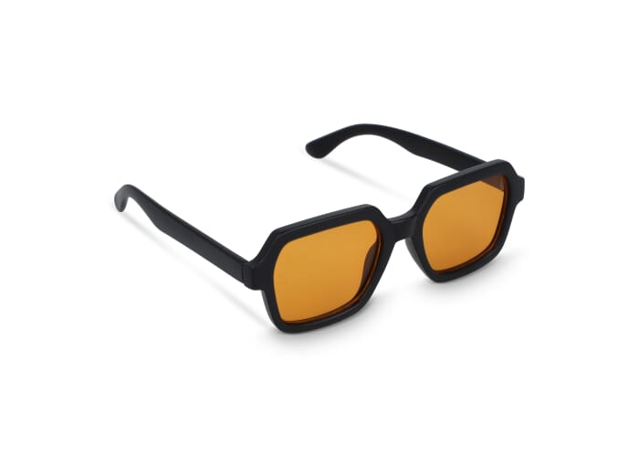 Monture UV400 personnalisable en RPC recyclé Lars noir / Orange